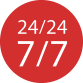 Logo 24 heures sur 24 7 jours sur 7